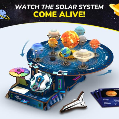 Smartivity DIY Solar System Kit - Gear-Driven Planet Model for Kids 8-14