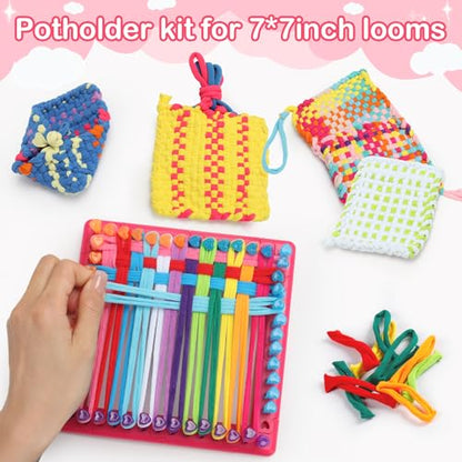 1500pcs Weaving Loom Refill Loops for 7” Potholder Loom,15 Rainbow Colors - color: 15 Rainbow