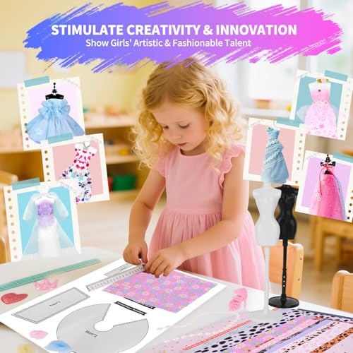 MPQMPQ 1000+ PCS Fashion Designer Kits for Girls Age 6 7 8 9 10 11 12+