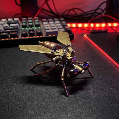 3D Metal Model Kits Puzzle for Adults Steampunk 160+ Parts Assembly DIY Electric Mechanical Insect Fly Christmas & Birthday Gift for Father Men Teens (Fly) - style: Fly