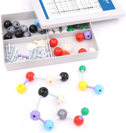 Swpeet 92 Pcs Chemistry Molecular Model Student and Teacher Set, Molecular Model Set for Inorganic & Organic Chemistry - 52 Atoms & 37 Bonds & 3 Orbitals - style: 92 Pieces Molecular Model Kit