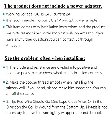 WWZMDiB Mini DIY Tesla Coil Kit Practice Soldering Project Electronic Kit for Adults which can Sing, wirelessly Transmit Electricity, Light Fluorescent Lamps, and Have Wonderful arcs.