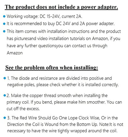 WWZMDiB Mini DIY Tesla Coil Kit Practice Soldering Project Electronic Kit for Adults which can Sing, wirelessly Transmit Electricity, Light Fluorescent Lamps, and Have Wonderful arcs.