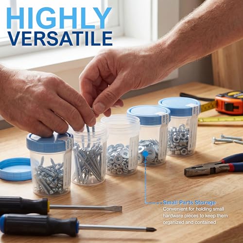 MED PRIDE Sterile Disposable Specimen Cups with Leakproof Lids,10-Pack
