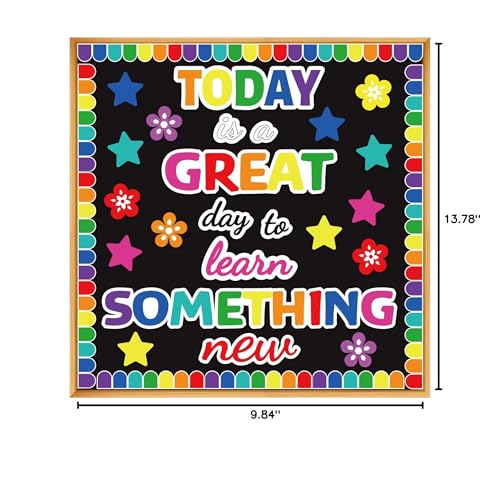 Learn Bulletin Board Decoration Set Welcome Classroom Bulletin Board Cutouts for Party School Classroom Door Welcome Bulletin Board Craft Home Wall (Today is a Great Day to Learn Something New) - style: Today is a Great Day to Learn Something New