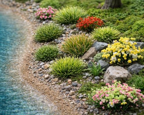DS. DISTINCTIVE STYLE 110 pcs Static Grass Tufts Model Grass for Train Railway Diorama Scenery Artificial Grass Terrain Kit Miniature Bushes Wargaming