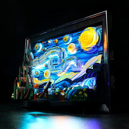 LED Lighting Compatible with LEGO The Starry Night 21333, Light Kit Compatible with LEGO Vincent Van Gogh Wall Art 21333, Giving Light to Model, NOT Included The Model Set(RC Model)