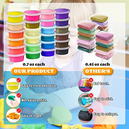 Modeling Clay Kit, 24 Colors Air Dry Clay - color: 24 Colors