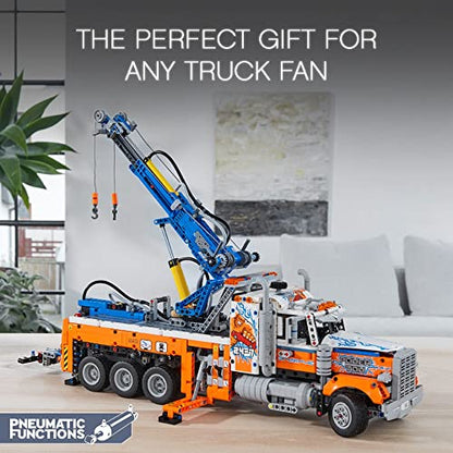 LEGO Technic Heavy-Duty Tow Truck 42128 with Crane Toy Model Building Set, Engineering for Kids Series - style: Standard Packaging