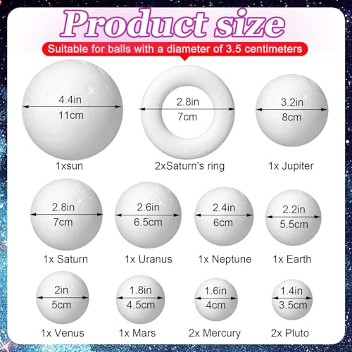 38 Pcs Solar System Model Kit Planets Project for Kids Science