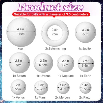 38 Pcs Solar System Model Kit Planets Project for Kids Science