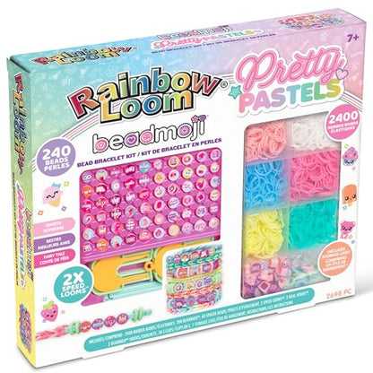 Rainbow Loom Pretty Pastels Beadmoji Bracelet Making Kit with Speed Loom
