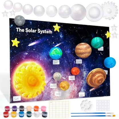 Pllieay Solar System Model Kit, 3D Solar System Kit for Crafts - color: 36pcs 3d Solar System Kit