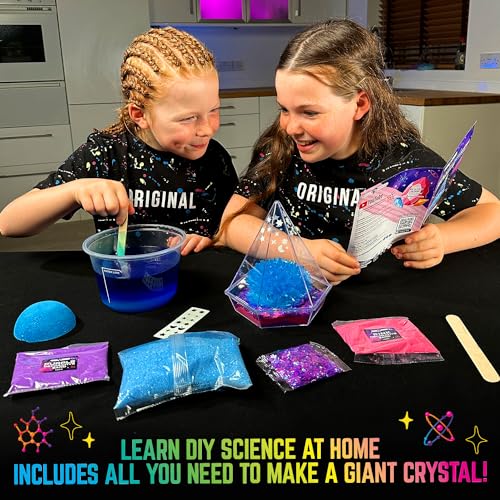 Original Stationery Starry Night Giant Crystal Growing Terrarium Kit for Kids, Fun Crystal Growing Kit with Glow in The Dark Stickers and Glitters, Awesome Gift Idea and Science Kits, Ages 3-14 - style: Starry Night