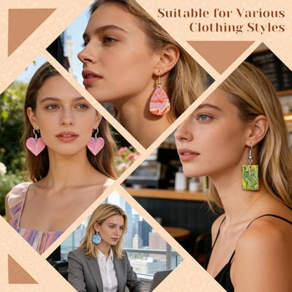 Leather Crafting Kit Leather Earrings Making Kit with Step-by-Step Tutorial - color: Color 2, Earrings