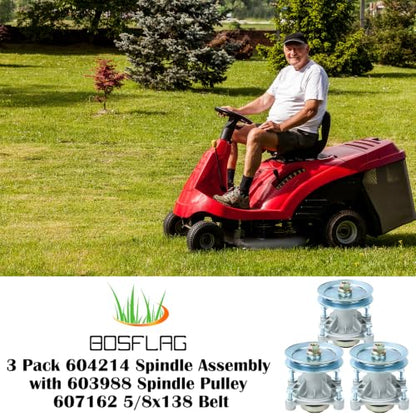 3PK 604214 Spindle Assembly with 603988 Spindle Pulley - size: 3x604214F