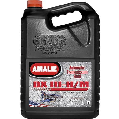 AMALIE DX-III H/M Automatic Transmission Fluid (160-72837-36) 1 Gallon Bottle, Pack of 4 | Made in USA - size: 1 Gallon Bottle, Pack of 4