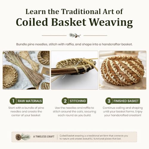 Coiled Pine Needle Basket Weaving Kit