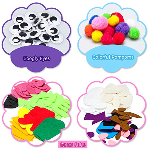 WATINC Hand Puppet Making Kit, Felt Sock Puppet Toys for Kids (Animals)