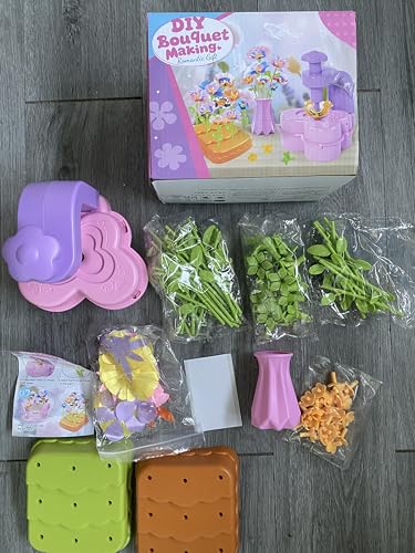 GPPNKC Flower Bouquet Craft Kit Creative Art Toys Flowers Market Toy Educational Fun DIY Activity Set Birthday Gift - color: DIY Flower Set-2