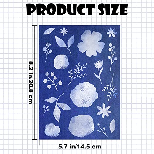 40 Sheets Sun Print Kit Cyanotype Paper, A5 Sun Art Printing Sunprint Paper, High Sensitive Nature Solar Activated Papers for Arts Crafts DIY Project (5.8x8.3 Inch)
