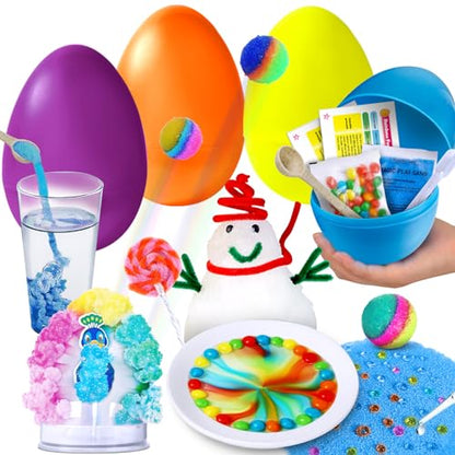 UNGLINGA 4 Jumbo Easter Basket Stuffer Surprise Eggs