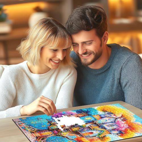 Blueforest 1000 Piece Jigsaw Puzzle for Adults，Fantastical Treehouse Escape - color: Fantastical Treehouse Escape