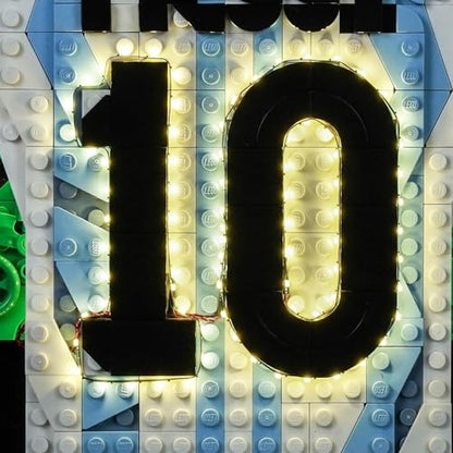 LED Lighting Compatible with LEGO 43018 Lionel Messi Celebration - JUST Lights,RC Light Kit Compatible with LEGO 43018,NOT Included The Model