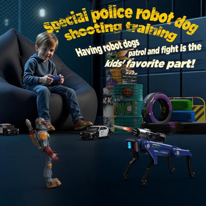 Robot Dog - Interactive STEM Toys with Voice & Remote Control, 30+ Lifelike Actions, Programmable Play, 25m Range, Durable & Safe - Best Gift for Kids Age 6+ - color: Blu