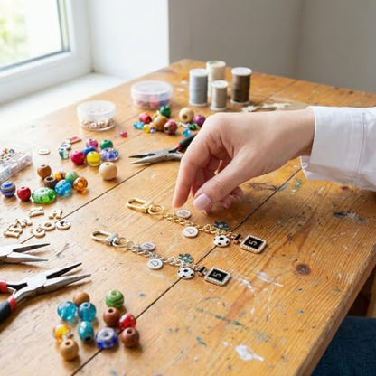 Hzopcw 20pcs Keychain Making Kits for Bag Charm, Gold & Silver - color: C-20pcs-Gold,Silver