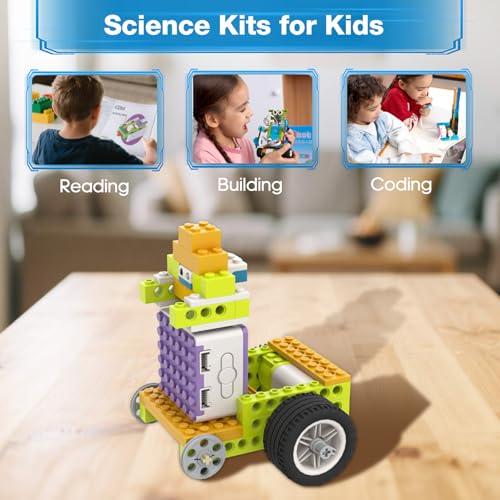 ICQbot 10 in 1 Coding Robot Kit,270+ Piece ScratchJr Learning Educational APP Remote Voice Programming Building Toys for Age 5+ Kids - style: ICQbot