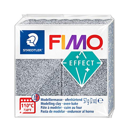 STAEDTLER FIMO Effect Polymer Clay: Granite, Oven Bake Clay for Jewelry, Sculpting, Adult Crafts - color: granite, size: 57 g (Pack of 1)