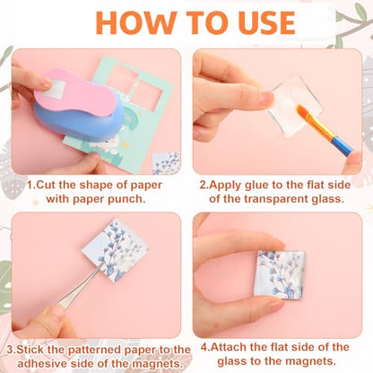 Honeydak 121 Pcs DIY Fridge Magnets Making Kit, Square - color: Square
