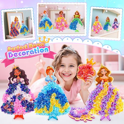 MDINGTD Poke Art Princess Craft Kits - DIY Magical Princesses, Mess-Free Creative Activity Arts and Crafts for Kids Ages 3-12, Birthday Christmas Gifts & Party Favors for Girls & Boys - style: Magical Princesses