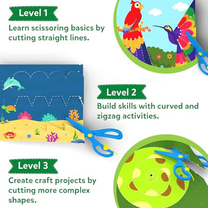 Skillmatics Snip Snip Animals, Scissor Skills Toy, Felt Craft Gift for Kids - style: 5. Animals