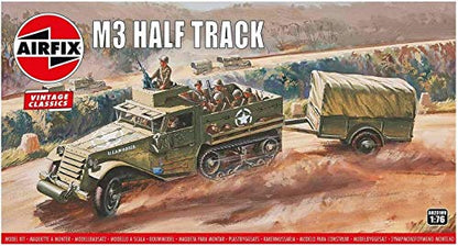 Airfix Model Tank - A02318V M3 Half-Track, Plastic Model Kits for Adults & Kids 8+, 1:76 Scale, Skill Level 2, WW2 Theme Military Models, World War 2 Tanks - style: M3 Half-Track