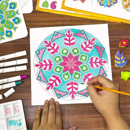 Imagimake Mandala Art Kit, 12 Creative Activities for Kids Ages 8+ - style: Mandala Art Kit