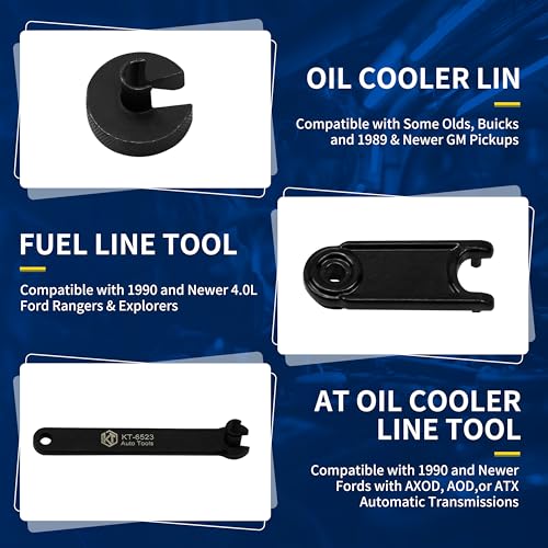 Kuntech 25pcs Master Quick Disconnect Tool Set, Fuel Line Disconnect Tool Kit for Automotive A/C Fuel & Transmission Systems, Transmission Line Disconnect Tool Compatible with Various Automotives - size: 25pcs
