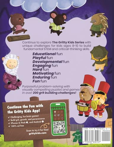 An Intermediate Logic Workbook for Gritty Kids: Spatial Reasoning, Math Puzzles, Word Games, Logic Problems, Focus Activities, Two-Player Games. ... & STEM Skills in Kids Ages 8, 9, 10.)
