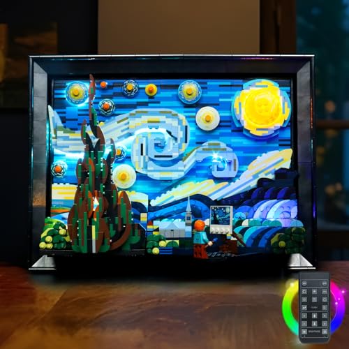 LED Lighting Compatible with LEGO The Starry Night 21333, Light Kit Compatible with LEGO Vincent Van Gogh Wall Art 21333, Giving Light to Model, NOT Included The Model Set(RC Model)