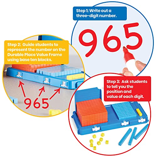 hand2mind Durable Place Value Frame, Math Classroom Supplies - style: FRAME ONLY