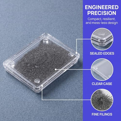 Homoyoyo 5pcs Iron Filings Magnetic Powder for Education Classroom Magnetism Physics Experiment Science Teaching Tools Magnetic Field Demonstrations
