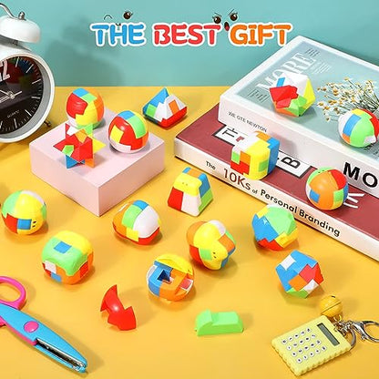Syhood 24 Pcs Brain Teaser Puzzles for Adults Unlock Interlock Puzzle