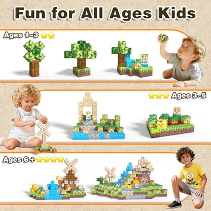 Rurvale Magnetic Blocks, Magnet Cubes, Toys for 3+ Year Old Boys Girls - color: 150pcs