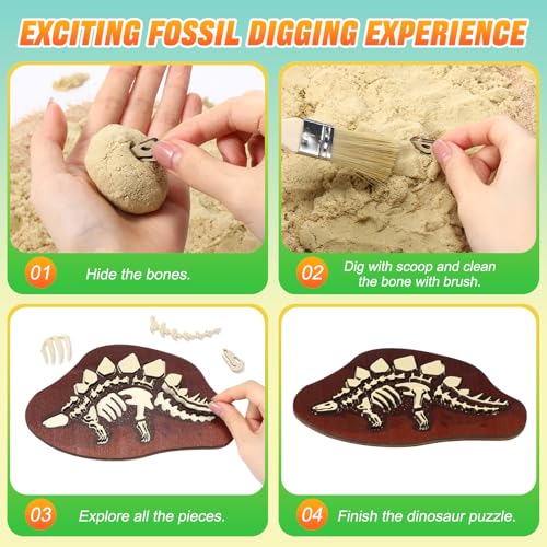Jenaai Dinosaur Sensory Bin Dinosaur Excavation Archaeology Dig Kit - style: Dinosaur