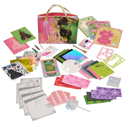 Universal Wicked Activity Tote - Kids Arts & Crafts Set with Fabric Characters, Stickers, Crown & Dress-Up Activities, Portable Craft Kit Ages 3+