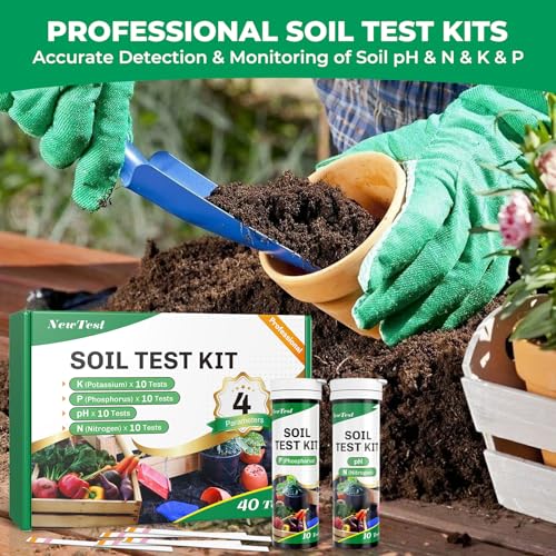 Soil Test Kit 4 Parameters: 40 Tests Professional Soil Testing Kits