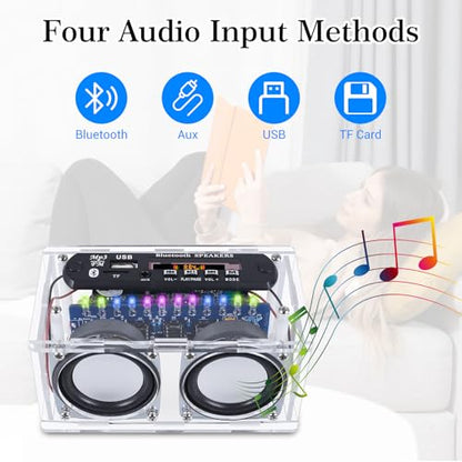 DIY Bluetooth-Compatible Speaker Soldering Kit with FM Radio