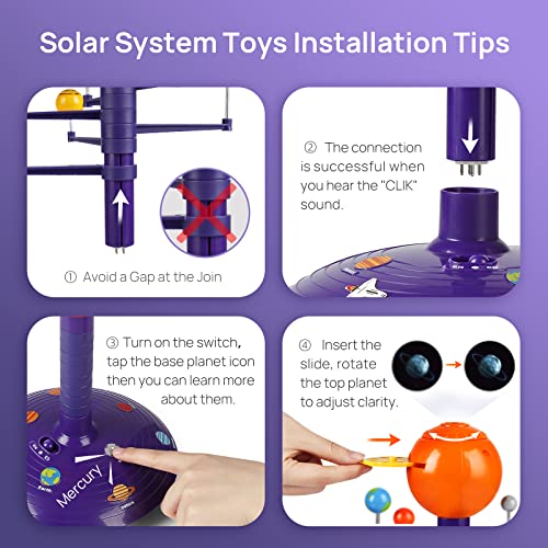 Science Can Solar System for Kids, Talking Astronomy Solar System Model Kit - color: Purple