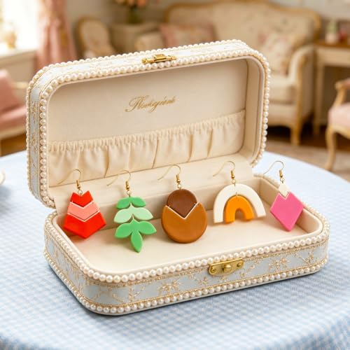 25Pcs Geometric Polymer Clay Cutters Set Circle Abstract Clay Earrings Cutters for Adults Polymer Jewelry Cutter with Earrings Accessories DIY Craft Supplies